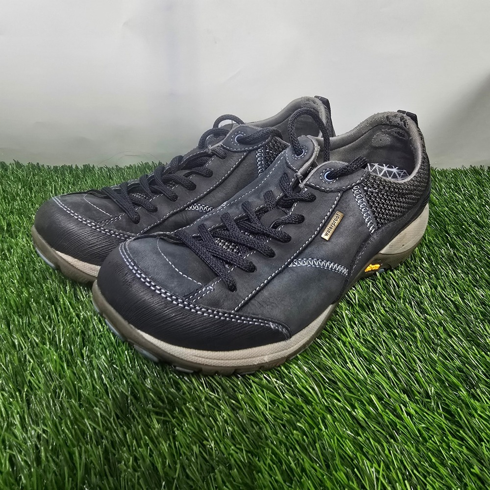 Dansko Paisley Navy Leather Athletic Waterproof Shoes Vibram Sole Womens 37